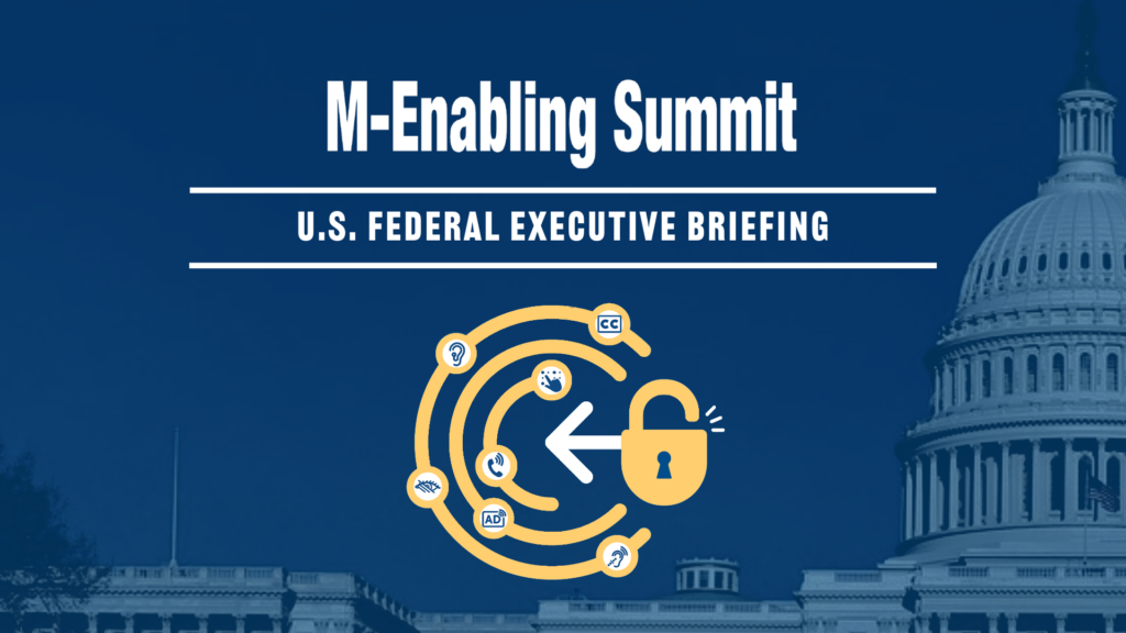M-Enabling Summit, U.S. Federal Executive Briefing. U.S. Capitol Building in the background.