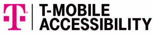 T-Mobile Accessibility logo in pink and black font
